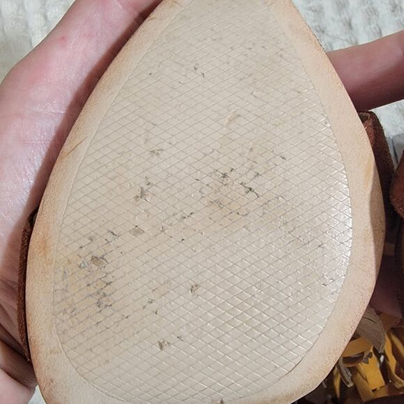 Zara Fringe Tassel‎ Brown Multicolor Suede Stiletto Heel Sandals Size EU 38 7.5 - Picture 16 of 16